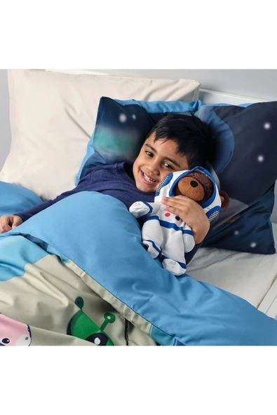 IKEA AFTONSPARV 28 Cm Çıkarılabilir Astronot Giysili Ayı Yumuşak Peluş Oyuncak - 4