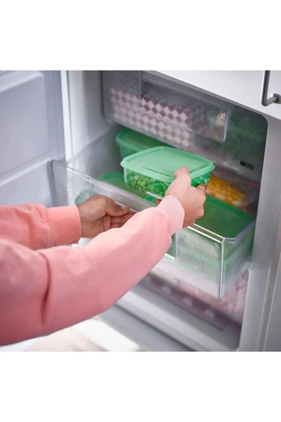 IKEA Kaliteli 17 Adet Plastik Saklama Kabı İkea 17'li Set Saklama Şeffaf Kap Mikrodalga Fırına Girebilir - 4