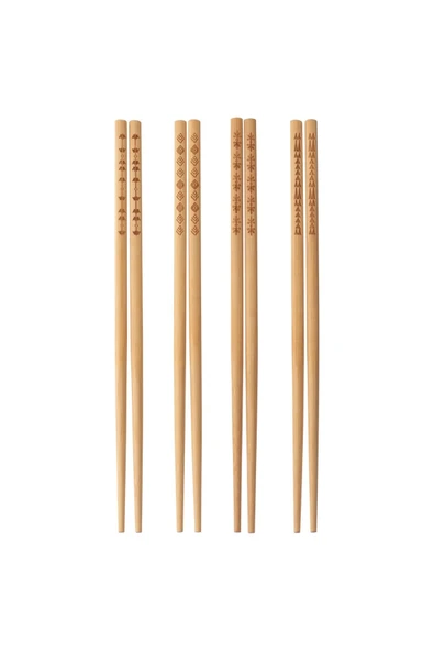 IKEA 4 Çift 8 Parça Bambu Chopstick Uzunluk: 24 Cm Sushi Çubuğu Ahşap Yemek Çubuğu - 1