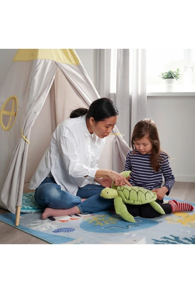 IKEA BLAVİNGAD Yeşil 44 cm Caretta Caretta Deniz Kaplumbağası Yumuşak Peluş Oyuncak - 5