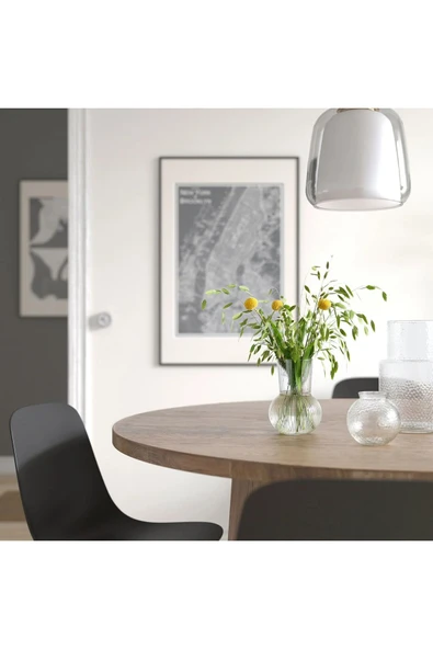 IKEA Dekoratif Cam Vazo Yükseklik: 17 Cm Ikea Çiçek Bitki Vazosu Çap: 12 Cm - 3