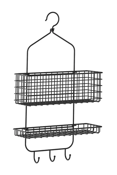 IKEA Asılabilir Kancalı Duş Sepeti Yükseklik 56 Cm Ikea Katlı Metal Duş Rafı Siyah Çelik Raf - 2