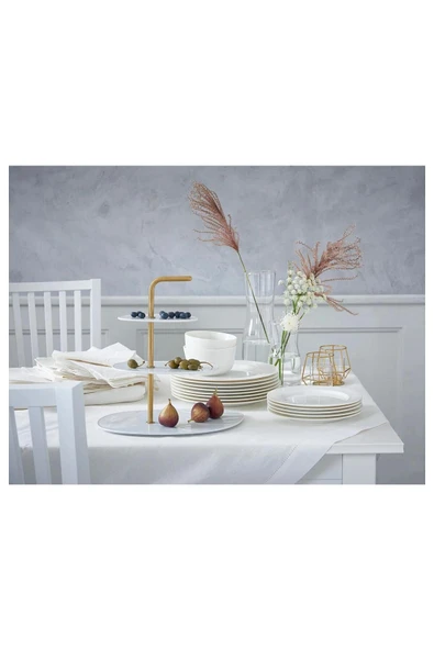 IKEA 6 Parça Kupa-bardak Takımı Beyaz Renk Modern Klasik 31 Cl Feldispat Porsele - 5