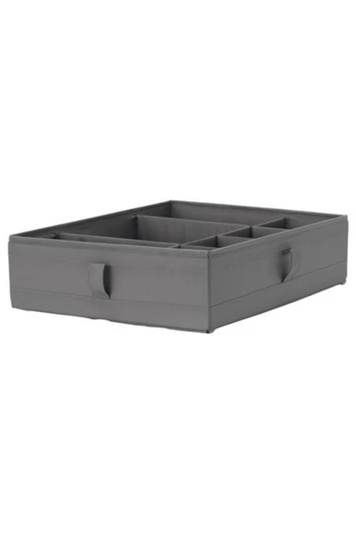 IKEA Skubb Bölmeli Kutu Gardırop Şifonyer Düzenleyici Koyu Gri 44x34x11 Cm