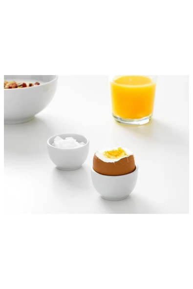 IKEA 2 Adet Yumurtalık Çap: 5 Cm İkea 2'li Set Yumurtalık Porselen Kahvaltılık Yumurta Kabı - 2