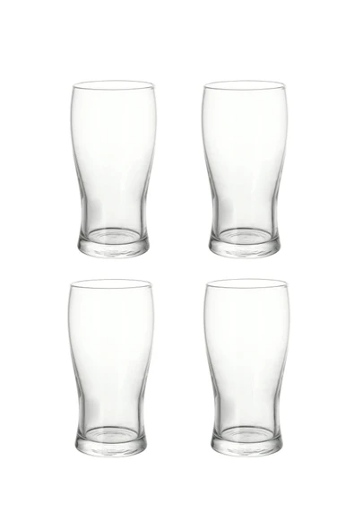 IKEA 4 Adet Bira Bardağı Yükseklik 16 Cm İkea 4'lü Set Şeffaf Cam Bardak Hacim 500 ml