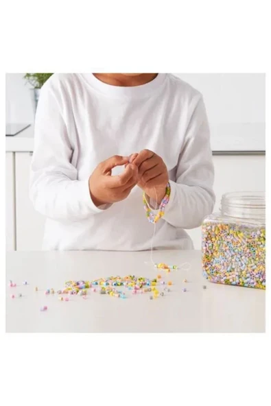 IKEA Dayanıklı Üretim Kaliteli Tasarım Görünüm Kullanışlı Kullanımı Pastel Renkler Premium Boncuk PYSSLA - 2