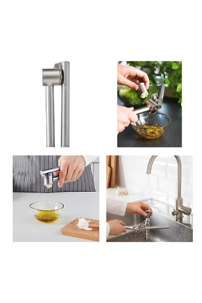 IKEA 4 Lü Set, Idealısk Rende 2'li Çırpıcı Seti Frk Koncıs Çelik Sarımsak Ezici Un Eleği - 5