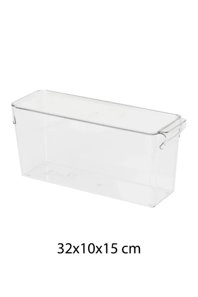 IKEA KLIPPKAKTUS buzdolabı için saklama kutusu, şeffaf, 32x10x15 cm - 1