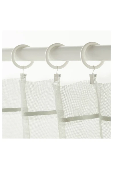 IKEA Syrlıg Perde Halkası Seti, Beyaz, 38 Mm, 10 Adet - 2