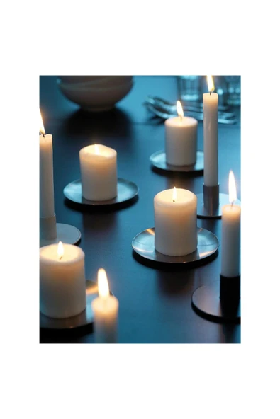 IKEA 8 Adet Blok Mum Yükseklik: 8 Cm İkea 8'li Set Dekoratif Mum Salon Mumu Yanma Süresi: 15 Saat - 2