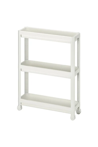 IKEA VESKEN servis sehpası, siyah, 54x18x71 cm