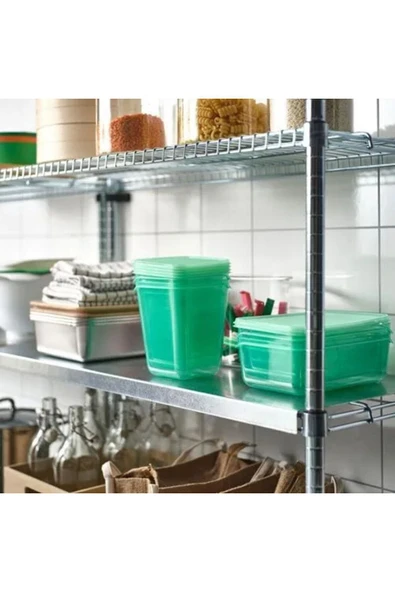 IKEA PRUTA 17’li Saklama Kabı – Gıda Saklama Kutusu – Buzdolabı & Mikrodalga Uyumlu - 6