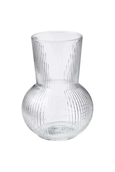 IKEA Dekoratif Cam Vazo Yükseklik: 17 Cm Ikea Çiçek Bitki Vazosu Çap: 12 Cm - 2