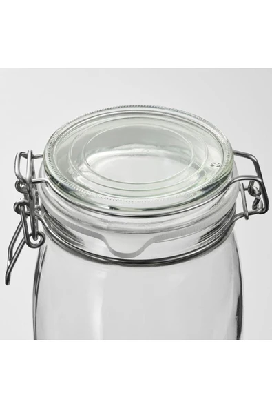 IKEA Kapaklı Cam Kavanoz, Cam, 2 Lt, Korken - 3