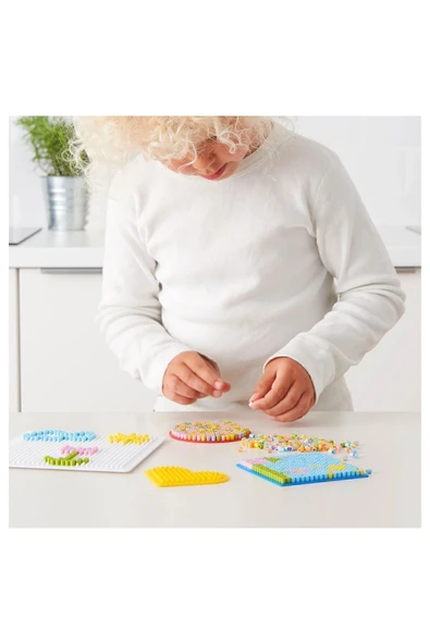 IKEA PYSSLA boncuk çeşitli pastel renkler (6 yaş üzeri çocuklar için daha uygundur). - 3