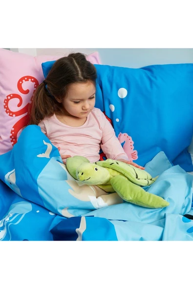 IKEA BLAVİNGAD Yeşil 44 cm Caretta Caretta Deniz Kaplumbağası Yumuşak Peluş Oyuncak - 4