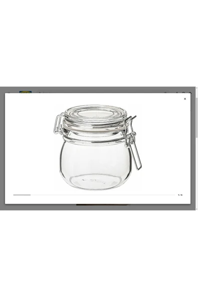 IKEA Korken Kapaklı Cam Kavanoz, Cam, 0,5 Lt