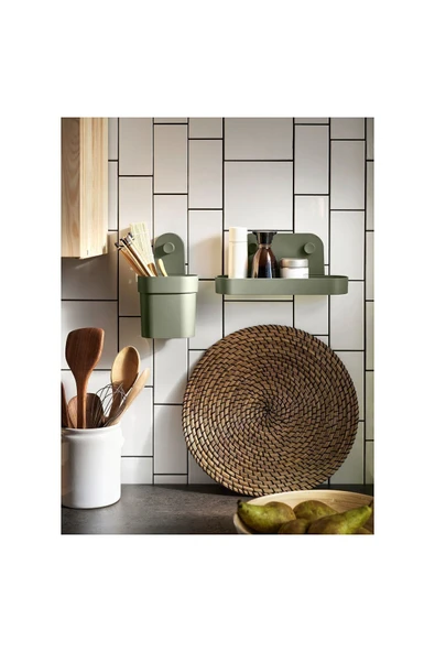 IKEA Öbonas Vantuzlu 3'lü Set Çok Amaçlı Baharatlık Sabunluk Askılık Organizer Seti - 4