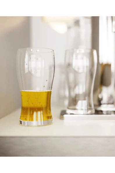 IKEA 4 Adet Bira Bardağı Yükseklik 16 Cm İkea 4'lü Set Şeffaf Cam Bardak Hacim 500 ml - 2
