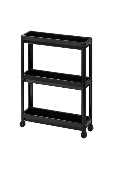 IKEA 3 Katlı Tekerlekli Çok Amaçlı Raf - Mutfak Düzenleyici Organizer Vesken Raf Ünitesi Servis Sehpası