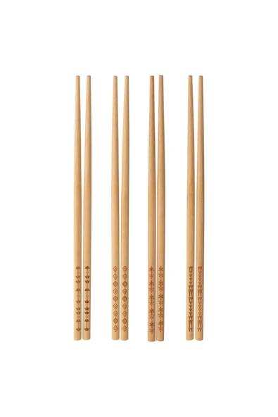 IKEA 4 Çift Bambu Chopstıck Uzunluk: 24 cm İkea Japon Çin Yemek Desenli Suşi Çubuğu
