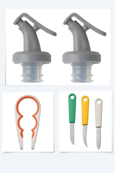 IKEA -LÖSTAGBAR şişe tıpası, Uppfylld Soyma Bıçağı ve kavanoz açacağı - 5