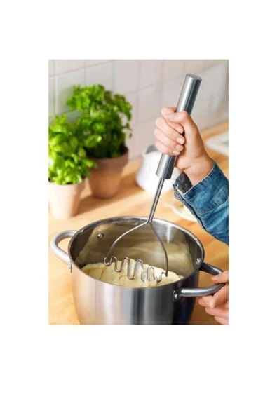 IKEA Kaliteli Dayanıklı Modern Tasarım 39 Cm Paslanmaz Çelik Patates Ezici - 2