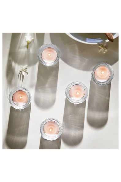 IKEA Lugnare Pembe 3.5 Saat Yasemin Kokulu Tealight Mum ( 3 cm 30 Adet ) - 2