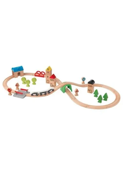 IKEA Premium Ürün Kaliteli Üretim Kullanışlı Şık Çocuklar İçin Eğlenceli 45 Parça Tren Seti LILLABO