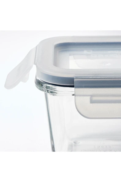 IKEA 3 Adet Cam Saklama Kabı Seti Meridyendukkan 180 Ml, Kare-vakumlu Mini Kaplar - 3