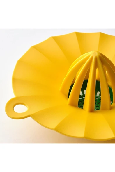 IKEA Plastik Limon Sıkacağı Çap: 15 Cm Pratik Sıkacak Sarı Renk Limon Portakal Suyu Narenciye Sıkıcı - 4