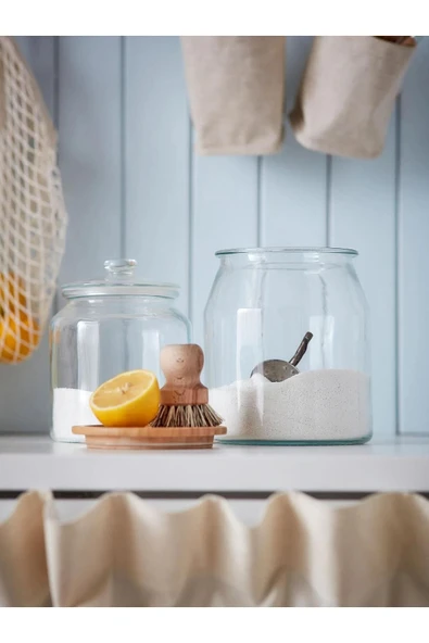 IKEA Cam Kapaklı Kavanoz 1,9 Litre Vakum Özellikli Şeffaf Kavanoz - 7