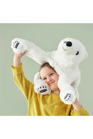 IKEA Snuttıg Yumuşak Oyuncak Beyaz 60 Cm 70298101 - 4