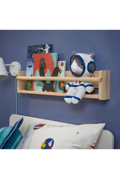 IKEA AFTONSPARV 28 Cm Çıkarılabilir Astronot Giysili Kedi Yumuşak Peluş Oyuncak Gri Uzay Temalı - 2