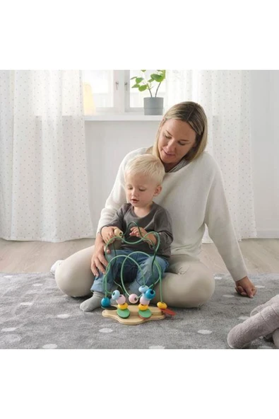 IKEA Uppsta Boncuklu Helezon Çok Renkli Bebek Çocuk Aktivite Gelişim Oyuncak Oyuncağı - 4
