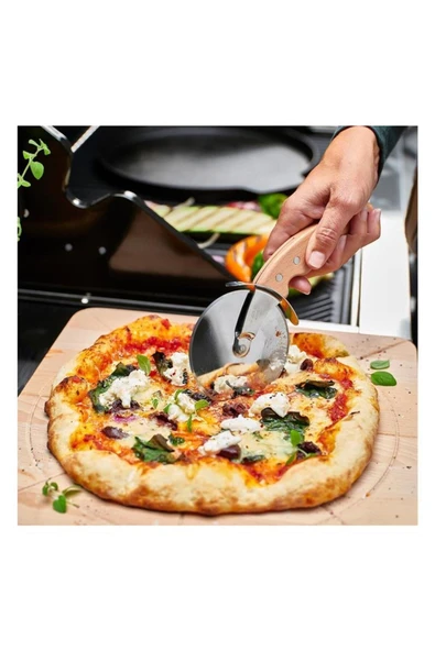 IKEA Grılltıder Pizza Kesici Paslanmaz Çelik/Kayın - 2