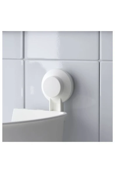 IKEA Köşe Duş Sepeti Rafı Vantuzlu  Şampuanlık Sabunluk 30X20X17 Cm - 5