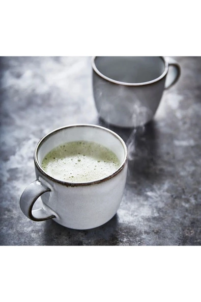 IKEA Kaliteli 2 Adet Kulplu Kupa Yükseklik 8 Cm İkea 2'li Set Çay Fincanı Açık Gri Bardak Hacim 370 ml - 2