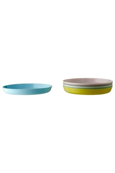IKEA Pastel Tonlar 6 Adet Kalas Tabak Seti,