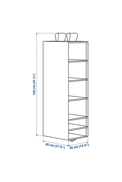 IKEA SKUBB beyaz 35x45x125 cm bölmeli düzenleyici - 7