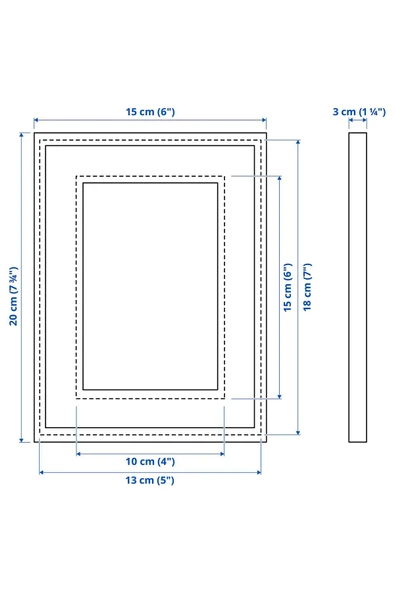 IKEA RÖDALM Meşe 13x18 cm Kalın Kenarlı Paspartulu Derinlikli Ahşap Fotoğraf Resim Çerçevesi - 5