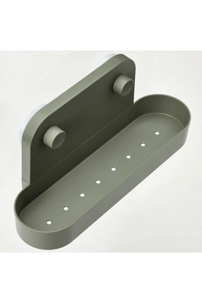 IKEA Öbonas Vantuzlu Duvar Rafı, Gri-yeşil, 28 Cm - 7