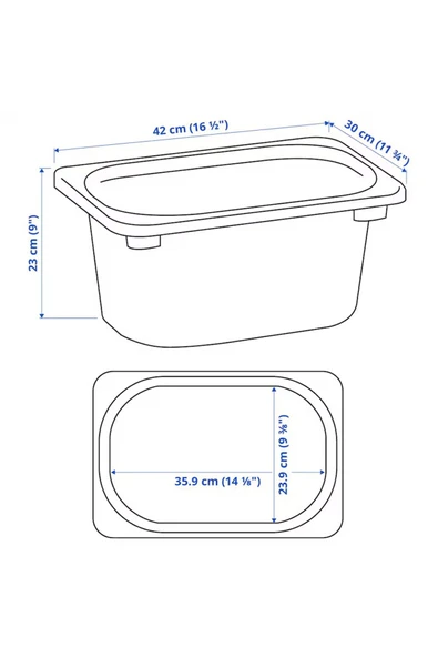 IKEA Trofast 42x30x23 Cm Lila Çocuk Odası Eşya Oyuncak Kıyafetleri Saklama Kutusu - 4