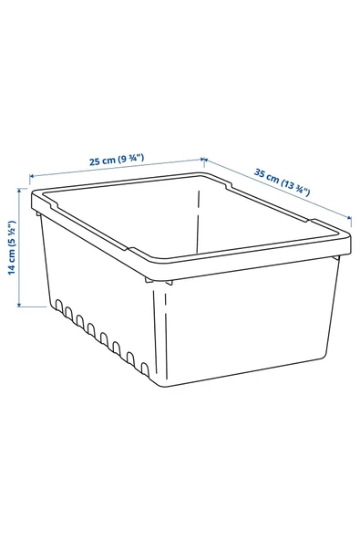 IKEA 3 Adet Çok Amaçlı Düzenleyici Kutu 35x25x14 Cm İkea 3'lü Set Plastik Saklama Kutusu Siyah - 4
