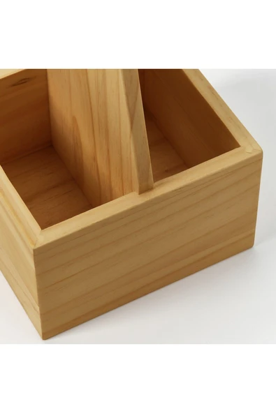 IKEA Chokladhaj Ahşap Taşınır Sosluk Kutusu, Masaüstü Organizer, Sos Şişesi Koymalık Kutu, 12x11 Cm - 5