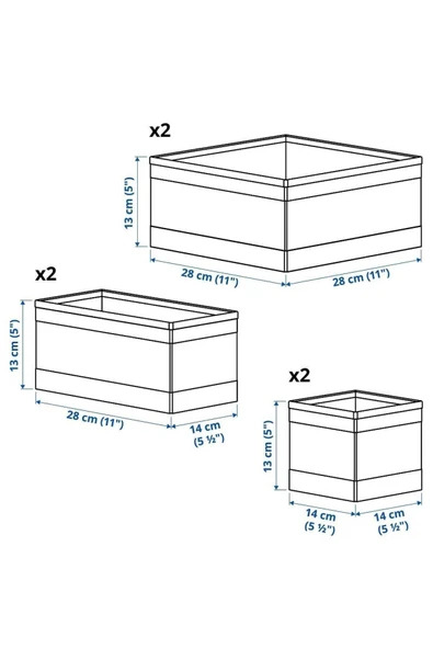 IKEA Skubb Kutu Seti, Koyu Gri, 6 Parça - 3