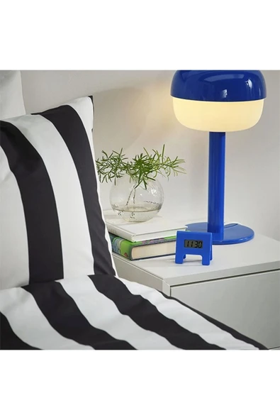 IKEA KUPONG çalar saat, parlak mavi, 7x6 cm - 2