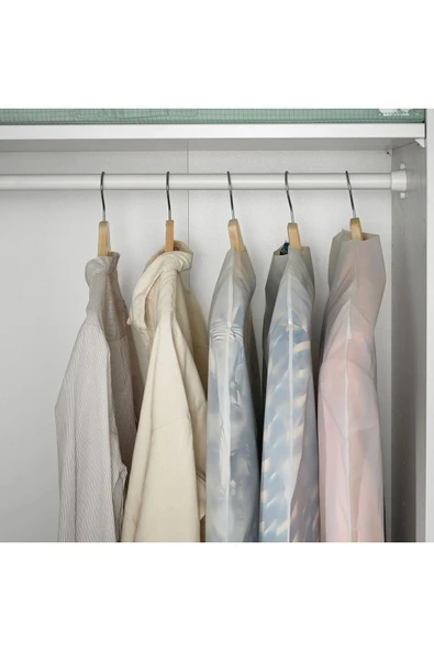 IKEA 10 Adet Elbise Kılıfı Uzunluk: 105 Cm İkea 10'lu Set Giysi Saklama Kılıfı Şeffaf Kılıf - 2