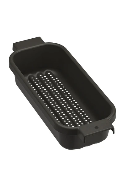 IKEA Kulplu Eviye Süzgeci Genişlik 48 Cm Ikea Plastik Geniş Süzgeç Sebze Meyve Yıkama Süzgeci Siyah - 2